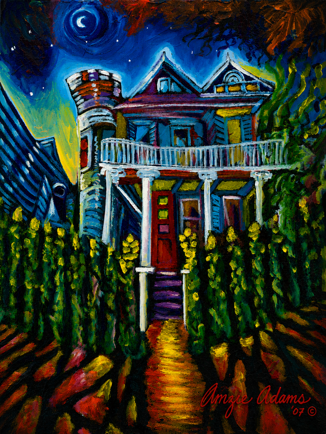Crescent Night on the Avenue