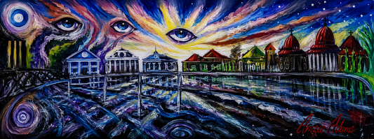 Celestial Reflections – A Surreal Cityscape of Vision and Light